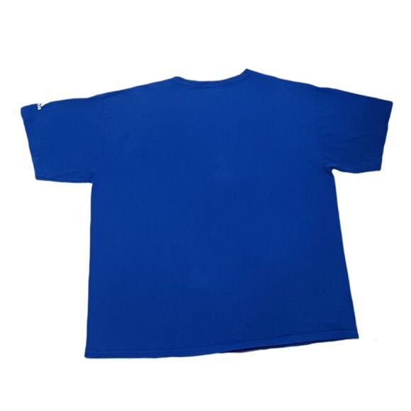 Adidas KU Athletics Kansas Football Mens XL Short Sleeve T Shirt Blue NCAA - Picture 5 of 6